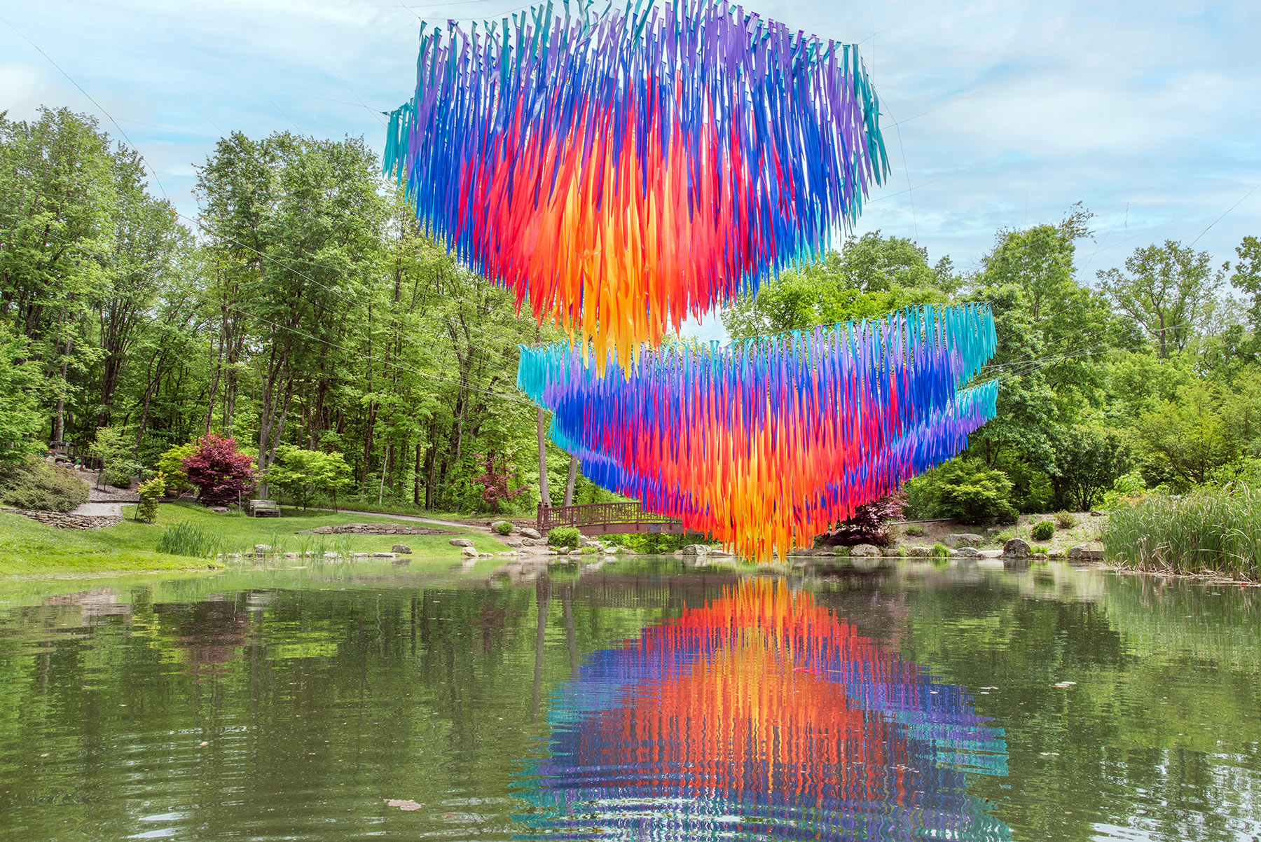 Momentum kinetic installation by Poetic Kinetics in Pittsburgh